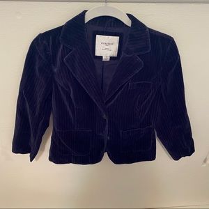 Crop velvet blazer